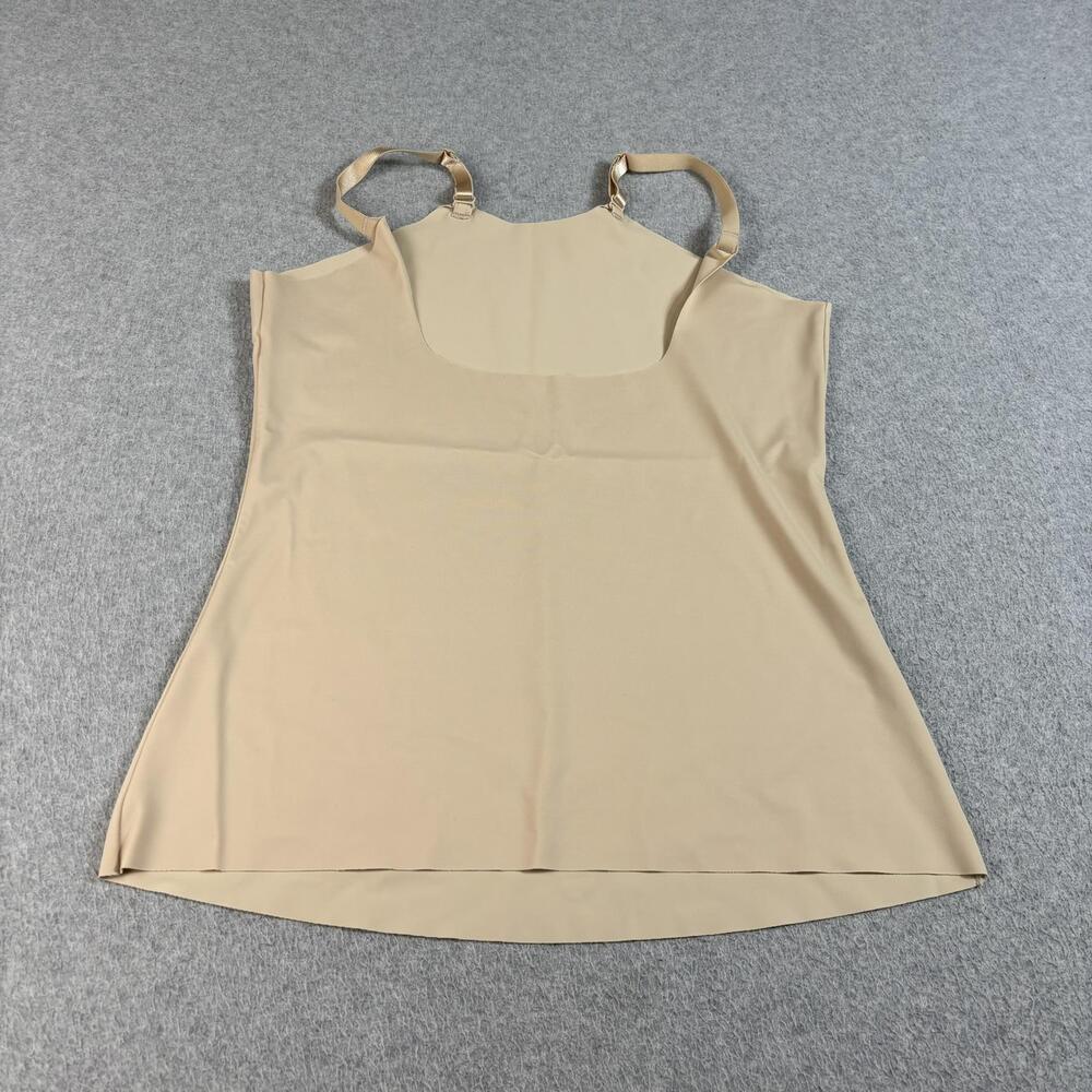 Wacoal Cami Shapewear Women XL Beige Cleavage Smoothing Adjustable Strap Tank